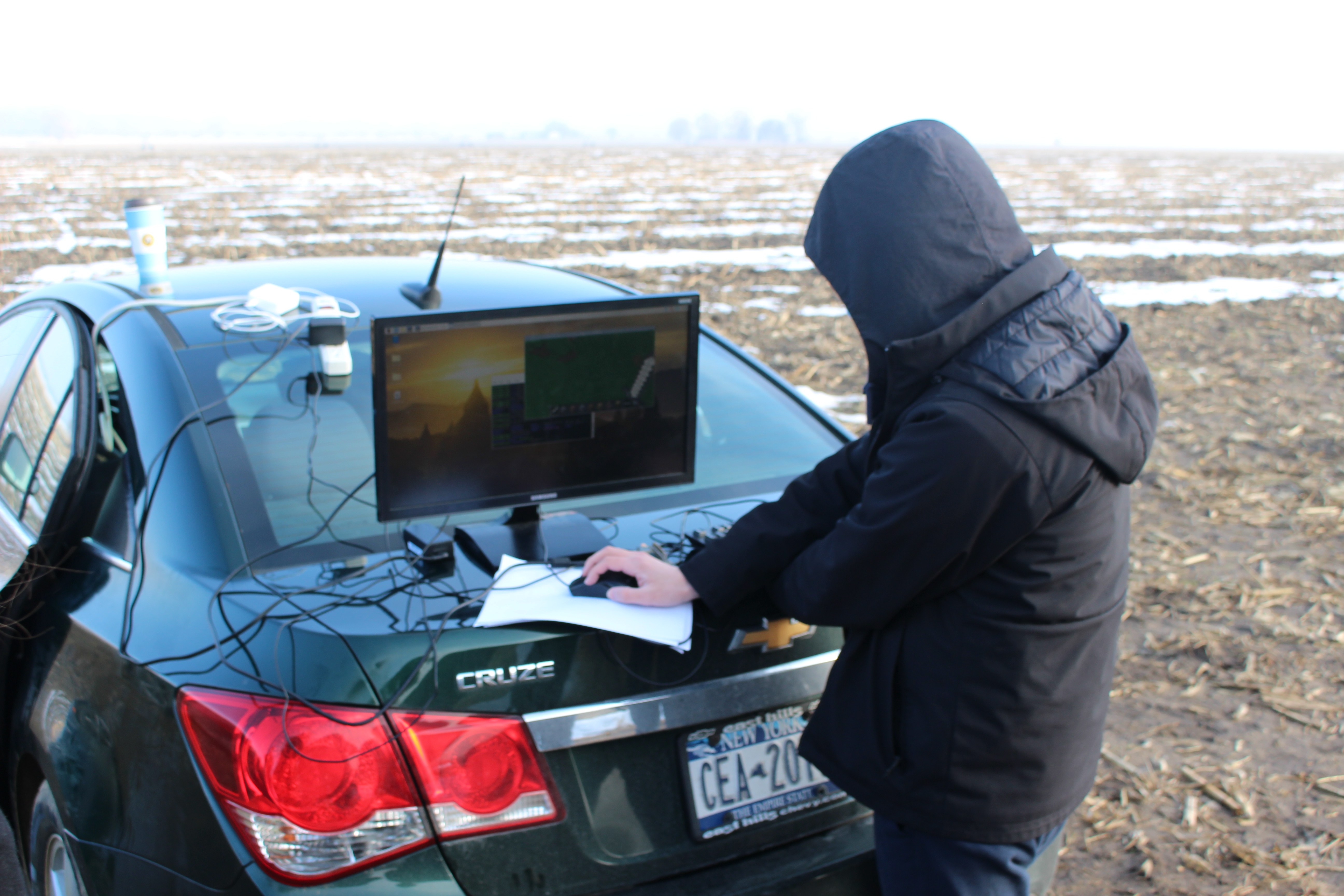 Receiver Pi being set up and tested pre-launch