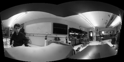 A successfully image stitching test from the lab